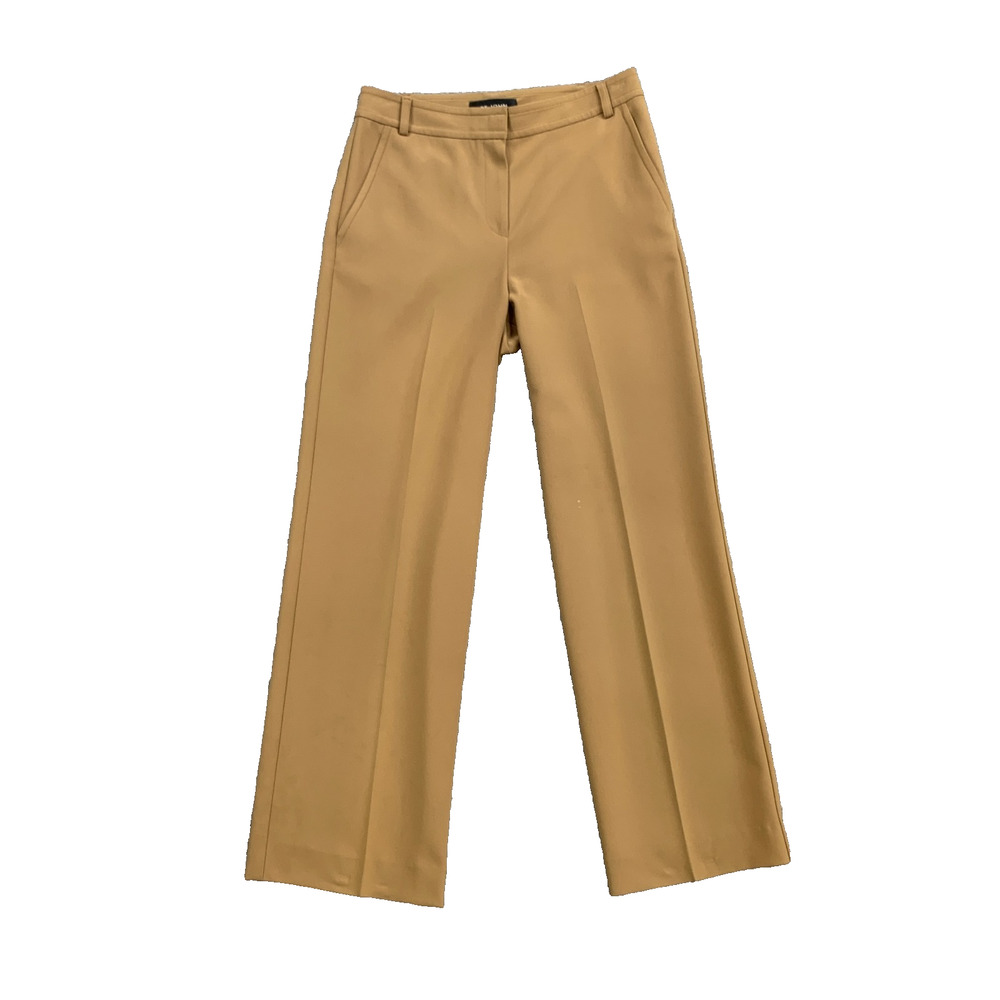 Vintage St John Pants Women 6/8 Earth Wide Leg Slacks Lightweight Dress Trouser